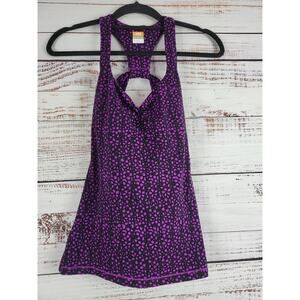 Lucy Powermax Athletic Tank Top S Womens Built In Bra Purple Black Pullover